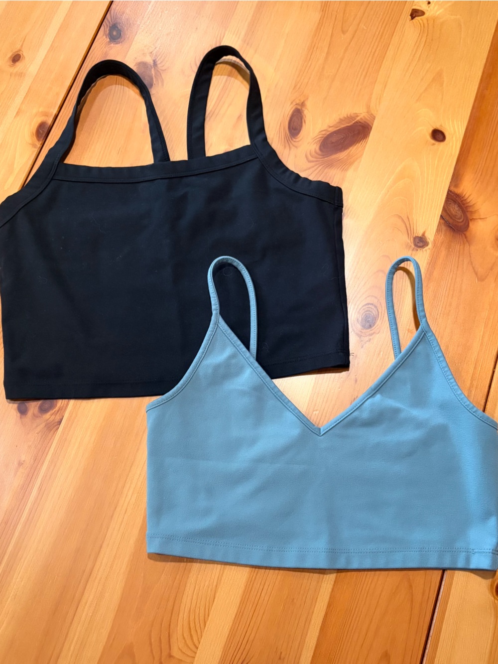 2 Wild Fable Butter Bliss Everyday Seamless Bralettes - Black & Dusty Sage